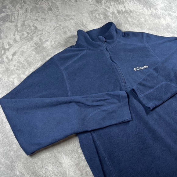 Columbia Mens XS Navy Blue Half Zip Fleece Pullover Sweater XM6279 1575001 - Picture 2 of 11